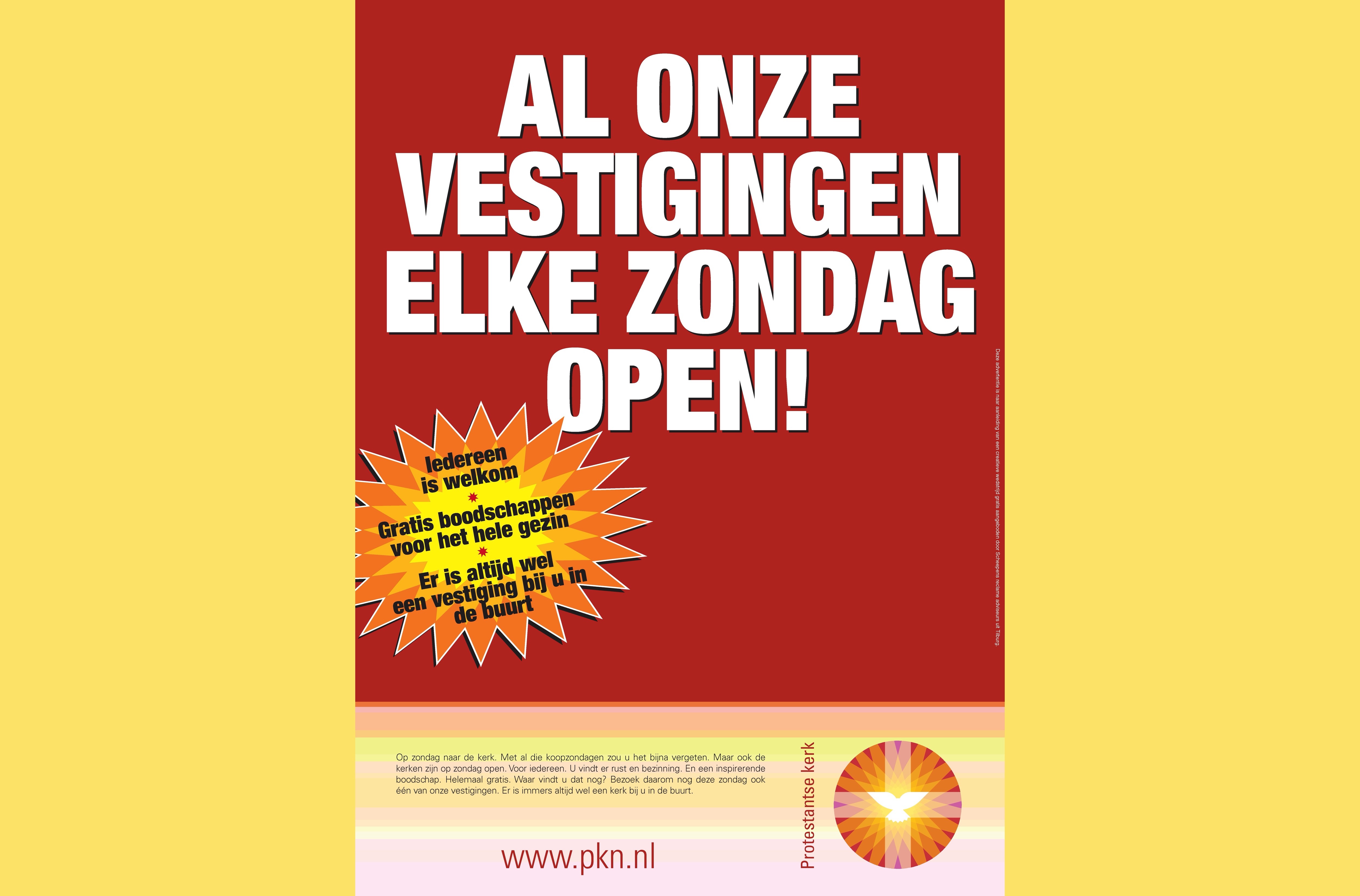 Elke zondag open!